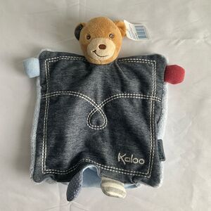 Kaloo Blue Denim Marionette Bear DouDou NWT